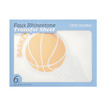 Blatt-Set mit Zirkonia, Basketball, für den Thermotransfer