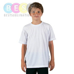 T-Shirt, für Teenager, Basic, Kurzärmlig, Weiß, für den Sublimationsdruck