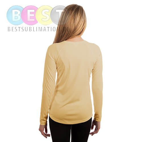 Damen T-Shirt, Solar, Langärmlig, Pale Yellow, für den Sublimationsdruck
