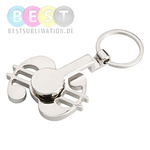 Schlüsselanhänger, Metall, Spinner, "Dollar", für den Sublimationsdruck