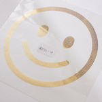 Blatt mit Zirkonia, Smiley, für den Thermotransfer