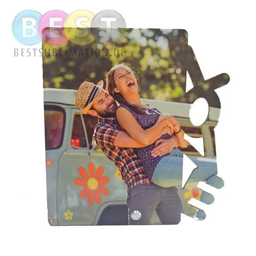 Foto-Rahmen, MDF, 20 x 22 cm, Love, für den Sublimationsdruck.