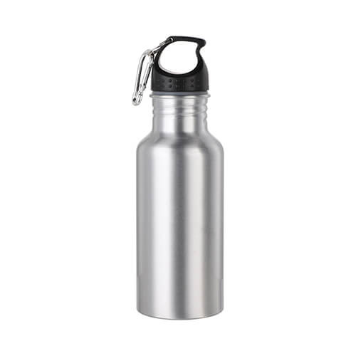 Fahrradflasche, Aluminium, Silber, 600 ml, für den Sublimationsdruck