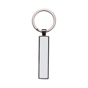 Schlüsselanhänger, Doppelseitig, 1,3 x 6,3 cm, Schwarz, für den Sublimationsdruck