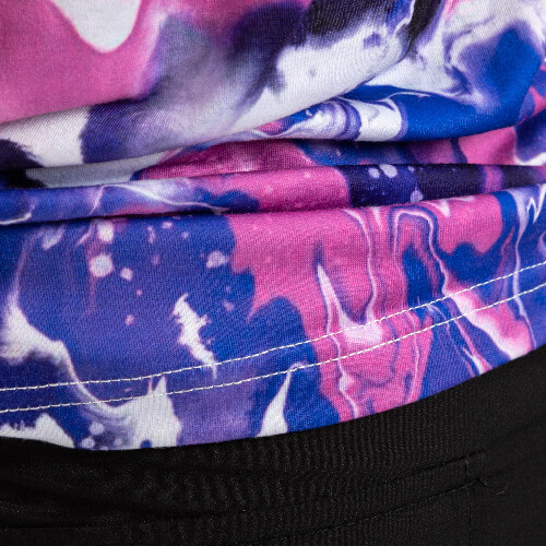 T-Shirt, Cotton-Like Bleached Bleached Bloom Blue, für den Sublimationsdruck