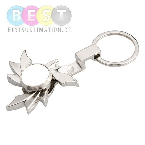 Schlüsselanhänger, Metall, Spinner, "Hot Wheel", für den Sublimationsdruck