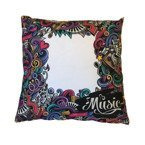 Kissenbezug, Satin, 38 x 38 cm, Mad Music, für den Sublimationsdruck