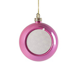 Christbaumkugel, Kunststoff, Ø 8 cm, Rosa, für den Sublimationsdruck