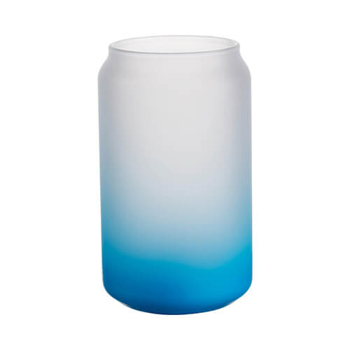 Glas 400 ml, satiniert, Hellblau, für die Sublimation