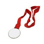 Medaille Ø 6 cm, Druckbereich Ø 5 cm, Silber, für den Sublimationsdruck