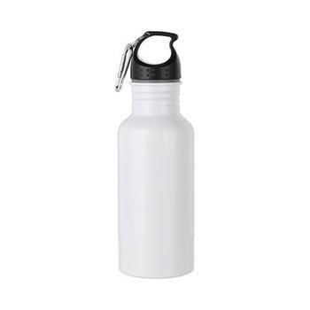 Fahrradflasche, Aluminium, Weiß, 600 ml, für den Sublimationsdruck