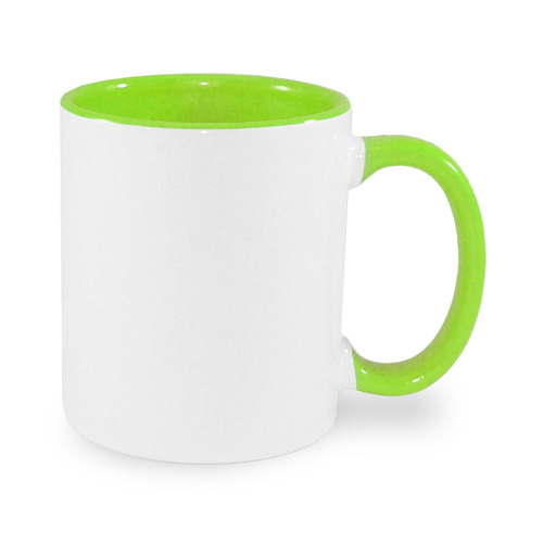 Tasse 330ml FUNNY, ECO, Hellgrün, für die Sublimation