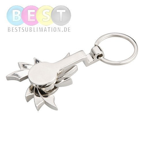 Schlüsselanhänger, Metall, Spinner, "Hot Wheel", für den Sublimationsdruck