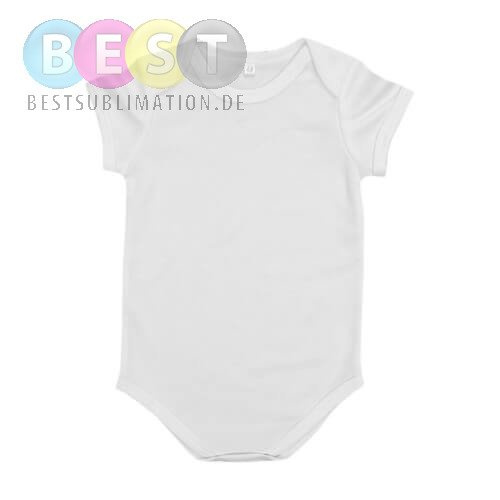 Strampelanzug, mit kurzen Ärmeln, Weiß, für den Sublimationsdruck