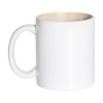 Becher 330 ml, gläserne Innenseite, Grau, für die Sublimation