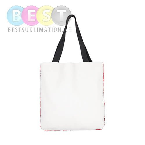Tasche mit roten Pailletten, 35 x 38 cm, für den Sublimationsdruck