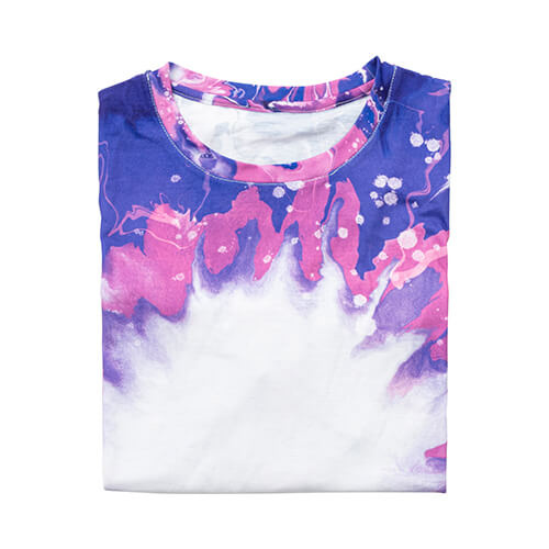 T-Shirt, Cotton-Like Bleached Bleached Bloom Blue, für den Sublimationsdruck