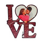 Foto-Rahmen, MDF, 17,6 x 20 cm, Love, für den Sublimationsdruck.