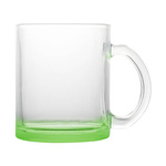 Tasse 330 ml, Glas, Grüner Boden, für die Sublimation