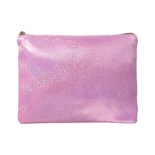 Kosmetiktasche, Brokatbesetzt, Rosa, für den Sublimationsdruck