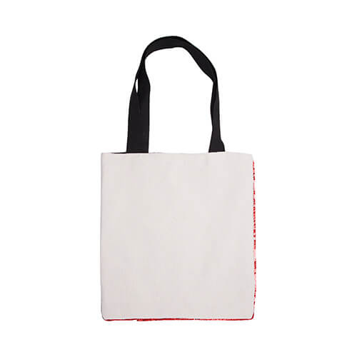 Tasche mit zweifarbigen Pailletten, 35 x 38 cm, Rot, für den Sublimationsdruck