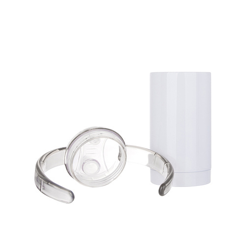 Becher, Auslaufsicher, 400 ml, 2 Stück, Edelstahl, Weiß, für den Sublimationsdruck.