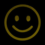 Blatt mit Zirkonia, Smiley, für den Thermotransfer