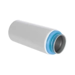 Aluminiumflasche mit Ausgießer, 600 ml, weiß, mit hellblauem Verschluss und Sublimationshalter