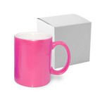 Tasse 330ml, Dunkelrosa, Alu-Effekt, mit Box, für die Sublimation