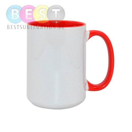 Tasse 450ml MAX, FUNNY,  Rot, für die Sublimation