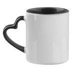 Tasse Funny, mit schwarzer Innenseite, Herzgriff, A+, für die Sublimation