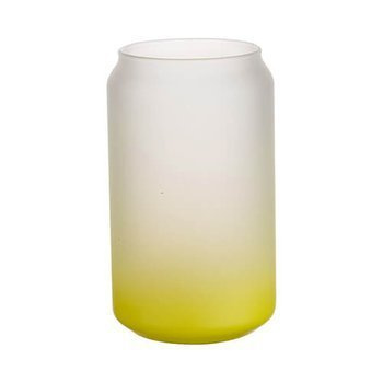 Glas 400 ml, satiniert, Limonengelb, für die Sublimation