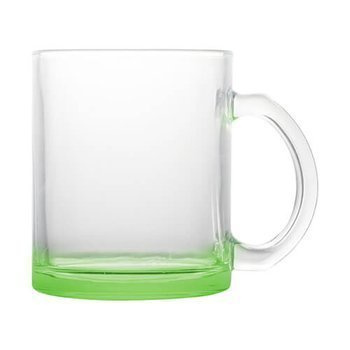 Tasse 330 ml, Glas, Grüner Boden, für die Sublimation