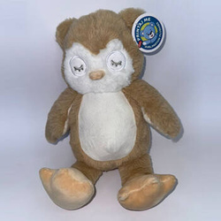 Plüschtier, Eule, 25 cm, Beige, für den Sublimationsdruck