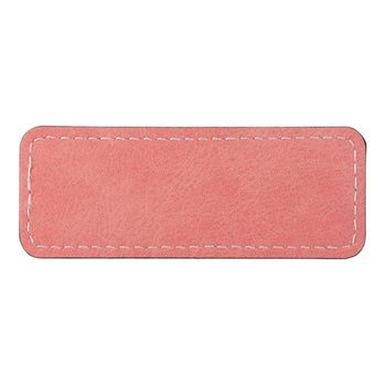 Namensschild, Kunstleder,  8,2 x 3,1 cm, Rosa, für den Sublimationsdruck