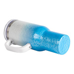 Becher, 1200 ml, 3D Puff Cloud, Weiß-Hellblau, für die Sublimation