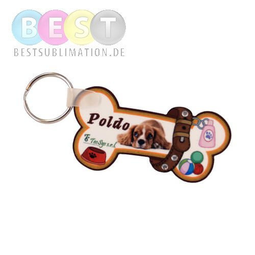 Schlüsselanhänger, Knochen, für den Sublimationsdruck