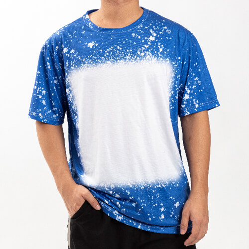 T-Shirt, Cotton-Like Bleached Starry Blue, für den Sublimationsdruck