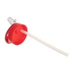 Aluminiumflasche mit Ausgießer, 600 ml, weiß, mit rotem Verschluss und Sublimationshalter