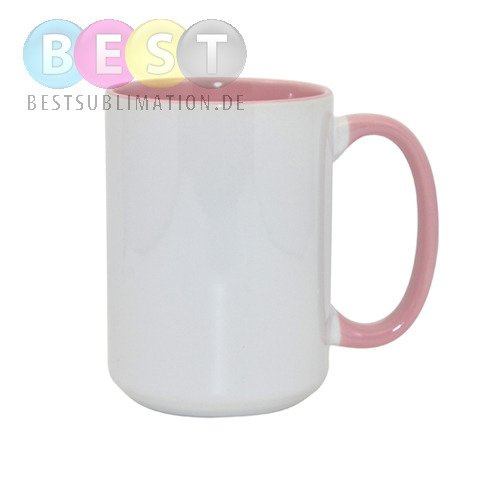 Tasse 450ml MAX, FUNNY,  Rosa, für die Sublimation