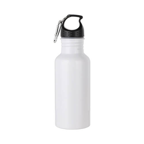 Fahrradflasche, Aluminium, Weiß, 600 ml, für den Sublimationsdruck