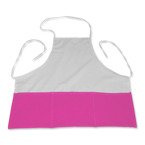 Küchenschürze, Weiß / Rosa, für den Sublimationsdruck