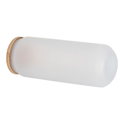 Glas, 750 ml, satiniert, Deckel aus Bambus, für den Sublimationsdruck