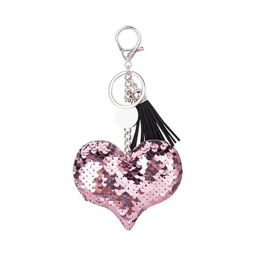 Schlüsselanhänger, Herz, Rosa, für den Sublimationsdruck.