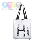 Tasche mit weißen Pailletten, 35 x 38 cm, für den Sublimationsdruck