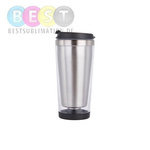 Tumbler, 450 ml, Edelstahl, mit Foto-Einlage, für den Sublimationsdruck