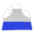 Küchenschürze, Weiß / Blau, für den Sublimationsdruck