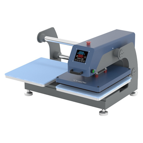 OtterPro Zwei-Stationen-Pneumatik-Flachbettpresse - Dunkelblau