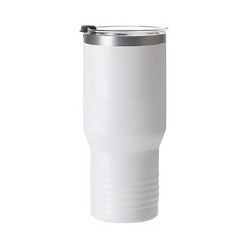 Becher, Edelstahl, 650 ml, Weiß, Matt, für den Sublimationsdruck.