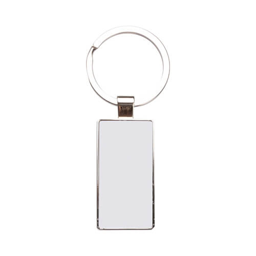 Doppelseitiger Schlüsselanhänger, 2,2 x 5,1 cm, Silber, für den Sublimationsdruck